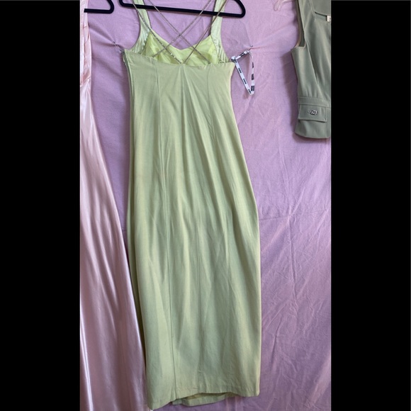 Niki gown vintage green rhinestone straps front and back size 10 - Picture 2 of 6
